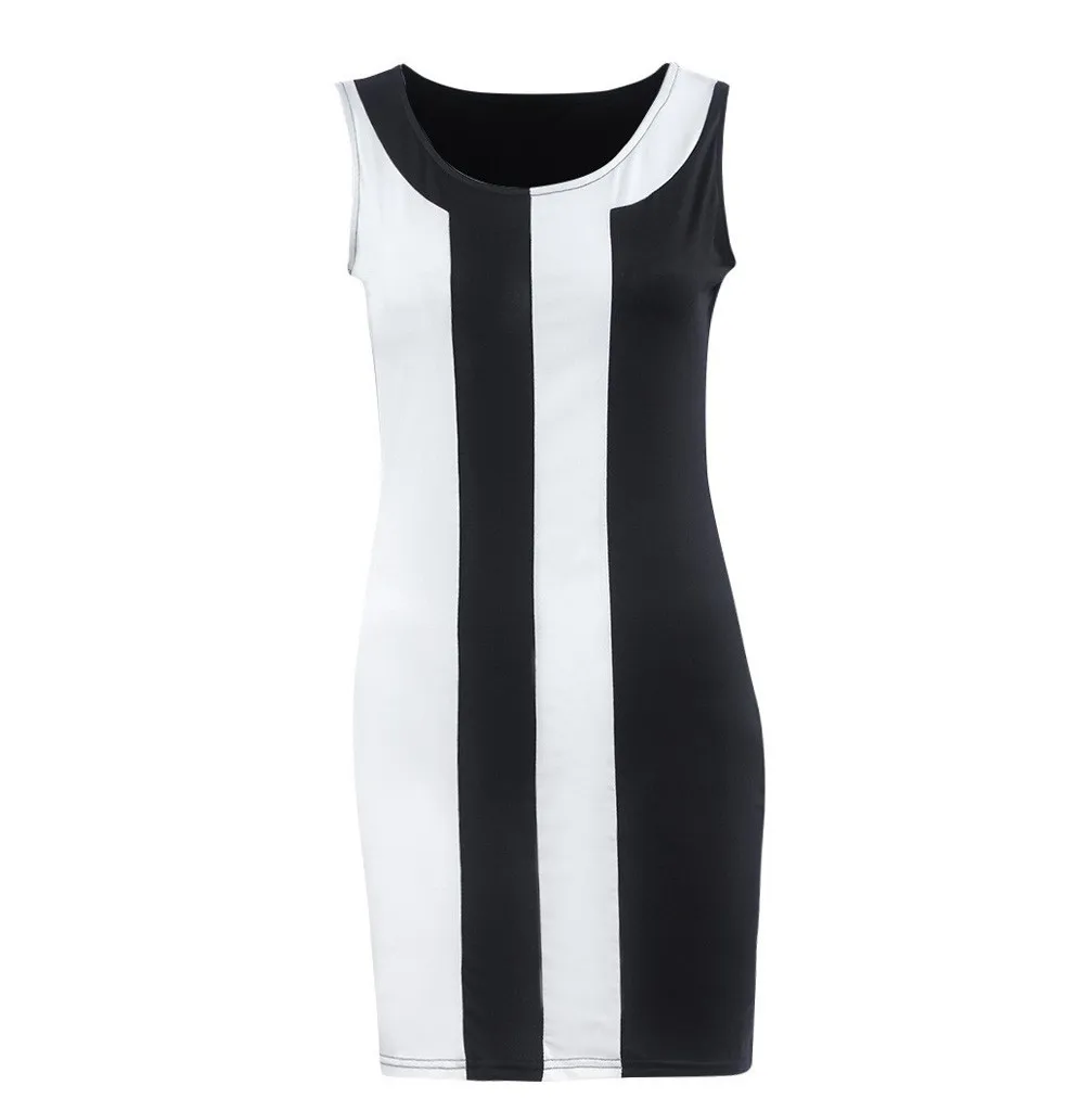 2020 новое летнее женское платье повседневное лоскутное элегантное без рукавов с