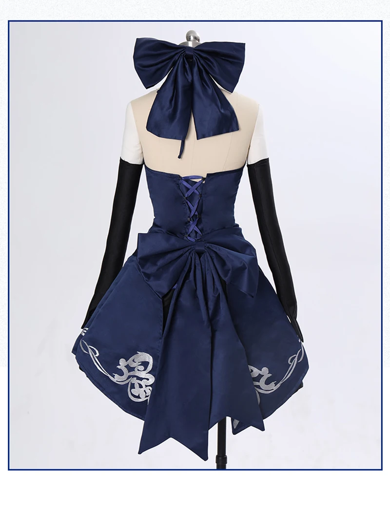 Японский аниме Fate Share Night Altria Pendragon карнавальный костюм темно-синее сексуальное