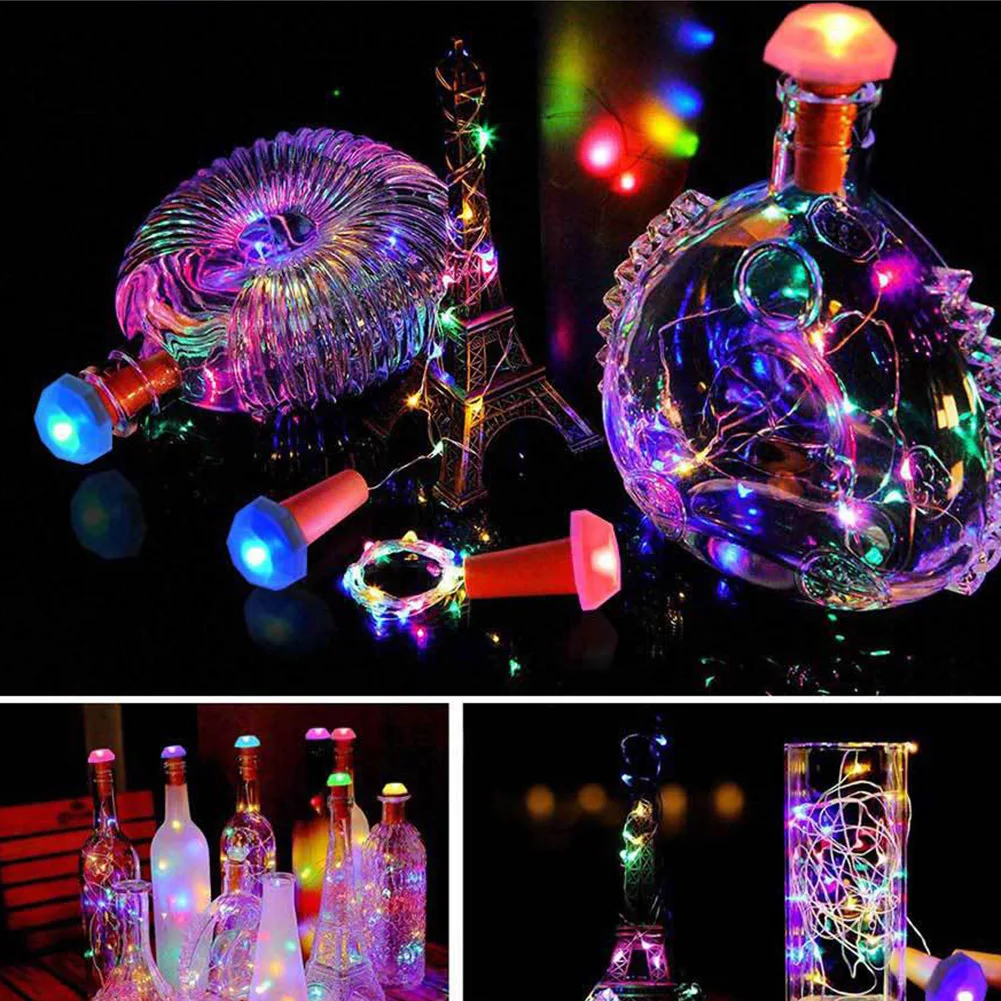 Новый 6шт Домашняя Вечеринка Волшебный Медный Проволочный Декор Сад Водонепроницаемый Светодиодный Светильник на Солнечной Батарее на Открытом Воздухе Красочная Солнечная Лампа в Бутылке.