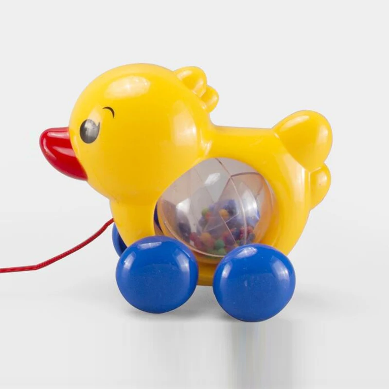 

Cute Pull Toy Outdoor Toys Little Duck Puppy Infant Toddler Rope Baby Toys Rattles Stroller Toy Shaking Gifts for 0-12 Months