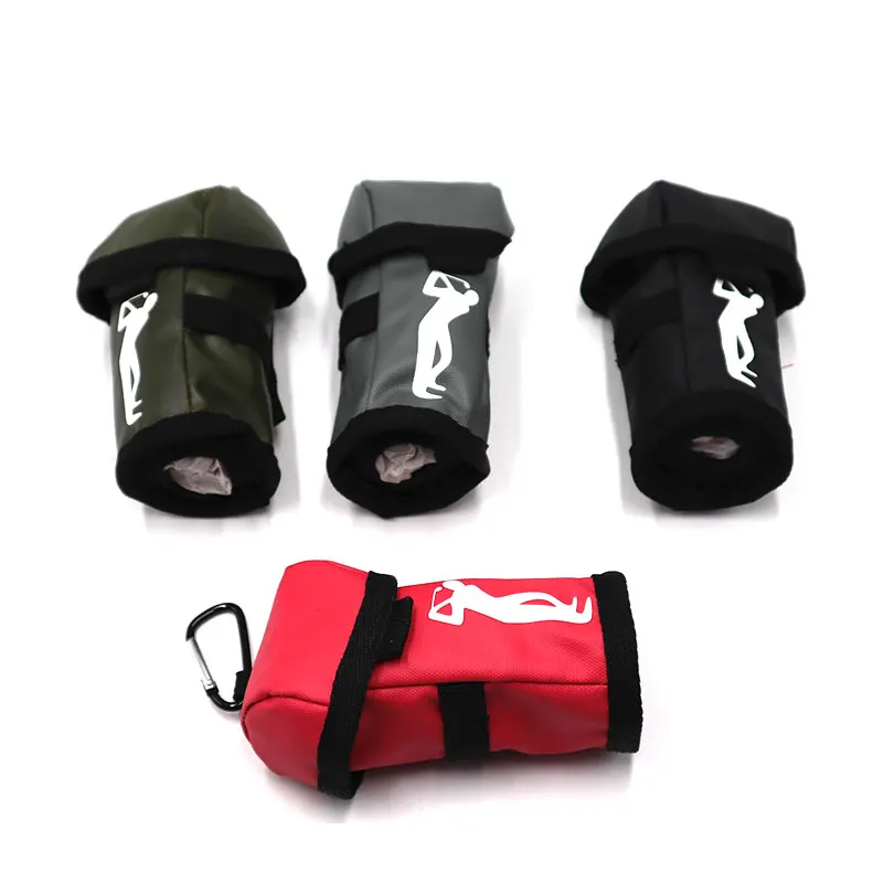 

High Quality Portable Golf Balls Holder Storage 3 Balls & 6 Tees Polyester Golf Pouch Carrier Golf Pouch Bag Ball Holder