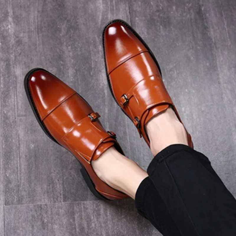 Мужские туфли из искусственной кожи с квадратным носком на заказ ручная работа