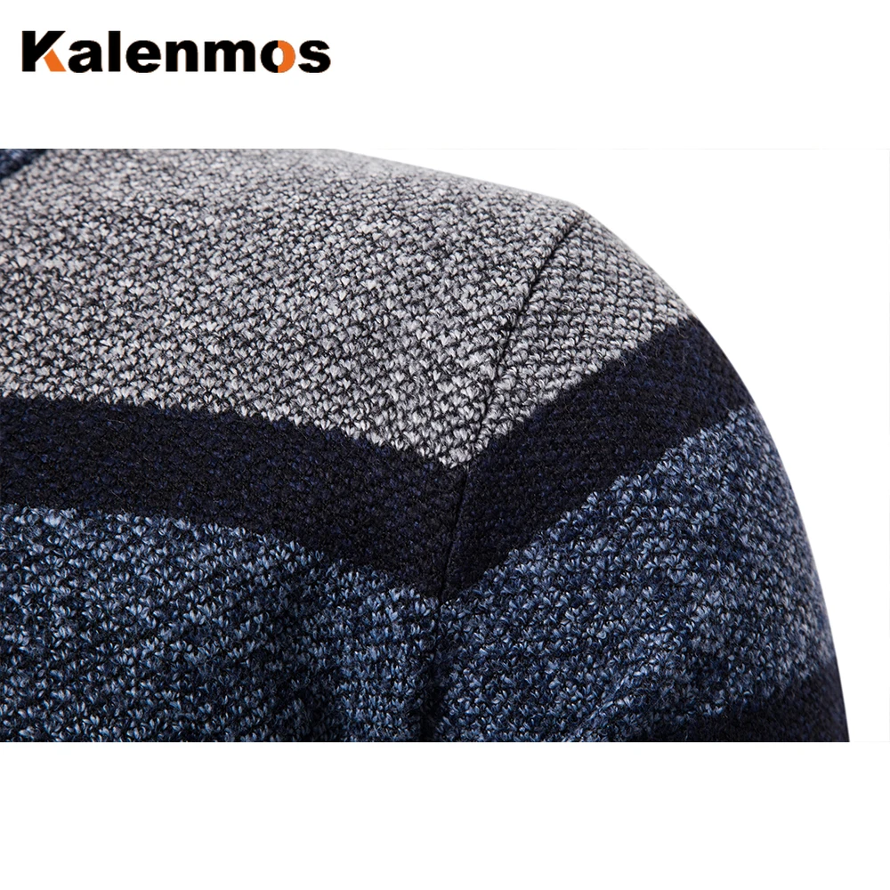 

Sweater Men Cardigan Patchwork Thick Autumn Winter Fall Casual Long Sleeve Turtleneck Knitted Streetwear Clothing Sweater Men