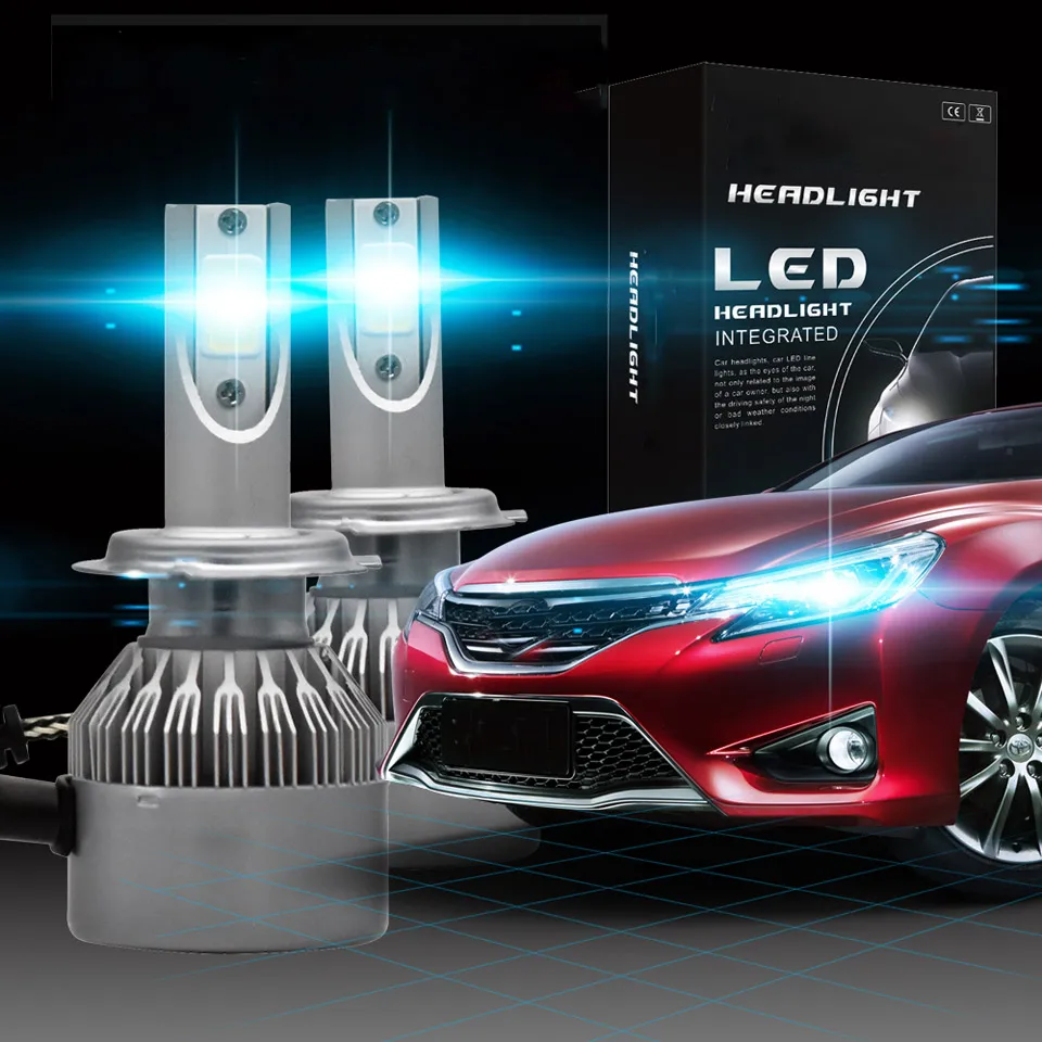 H7 110W 20000LM 6000K белый комплект автомобильных светодиодных фар Замена галоген-n/HID