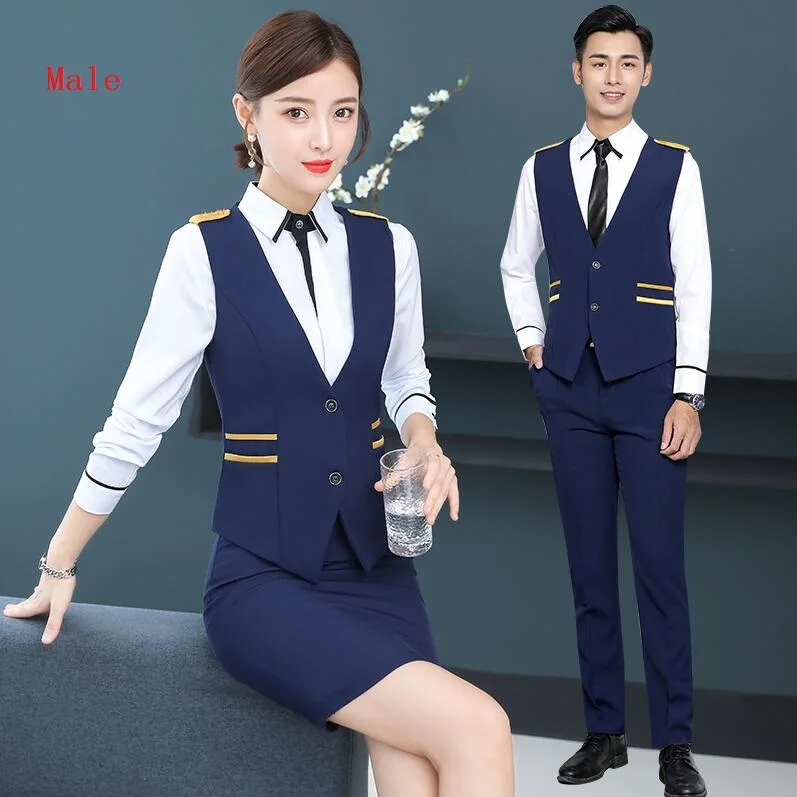 

Male Hotel work sales department work suit jewelry store customer service work clothes beautician front desk work clothes
