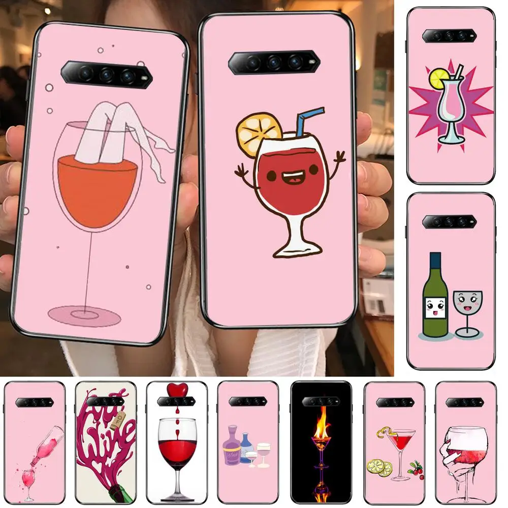 

Red wine glass lovely Anime Phone Case For xiaomi redmi Black Shark 4 Pro 2 3 3s Cases Helo Black Cover Silicone Back Prett min