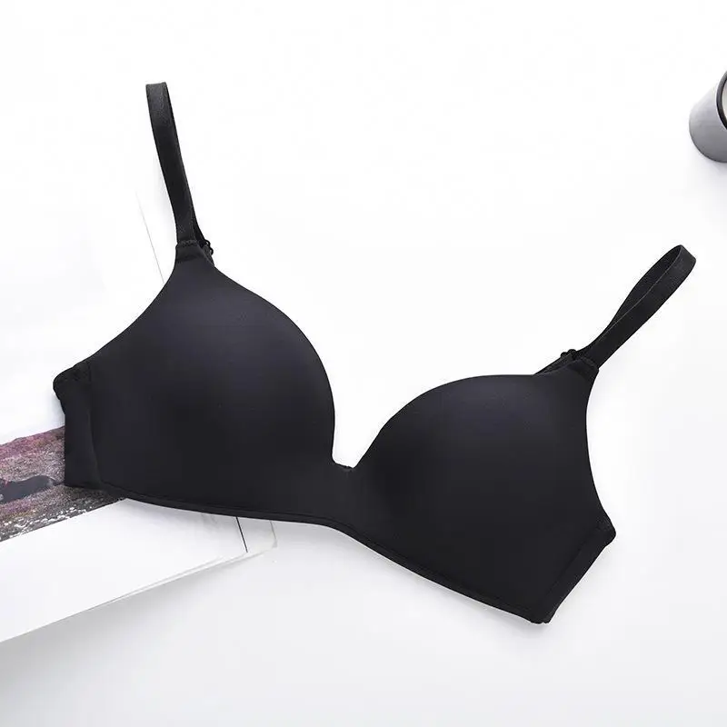 

Sexy Women Bra Solid Seamless Underwear Adjustable Small Chest Push Up Bra Wire Free Soft Female Breathable Lingerie Bralette