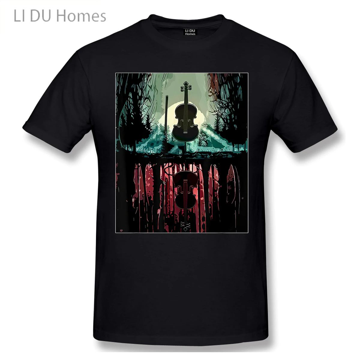 

LIDU Vintage Jungle Aesthetic Cello T shirt man T Shirt Woman