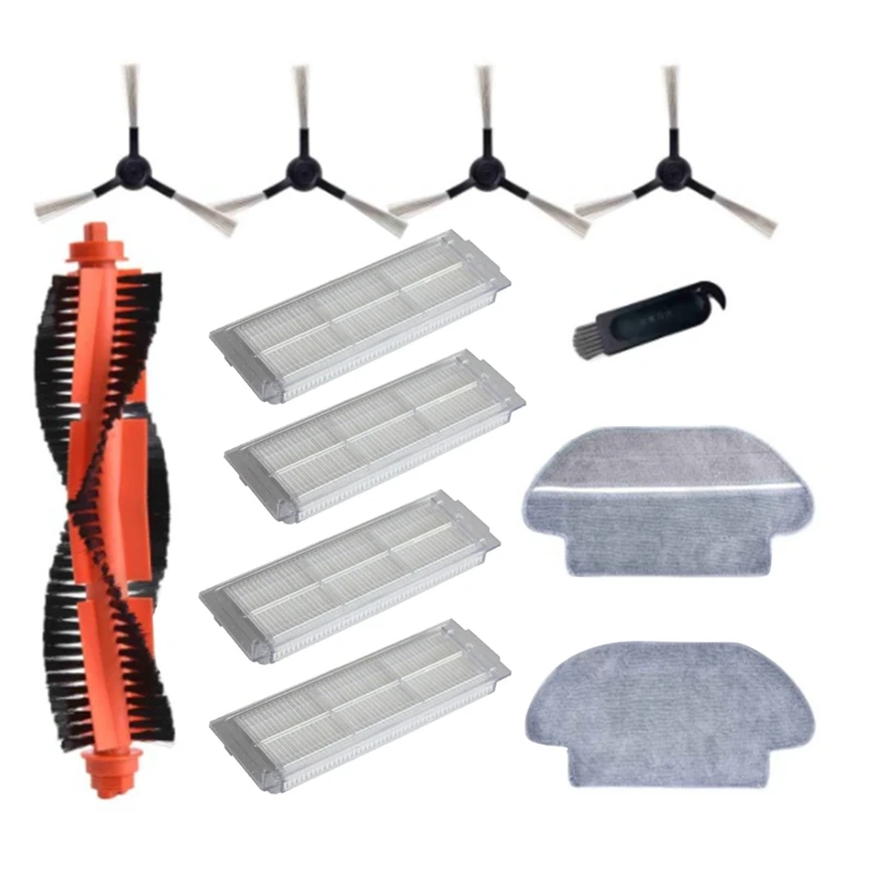 

HOT！-Replacement Rags HEPA Filter Side Brush for Mi Mop Pro Viomi V2 PRO V3 SE V-RVCLM26B V-RVCLM21B Mijia STYJ02YM