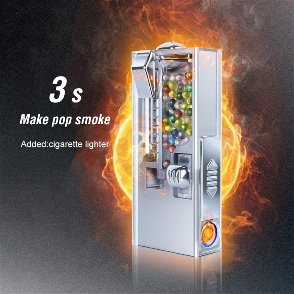 DIY Smoking Filter Capsule Box Cigarette Explosion Bead Pusher With Lighter Upgrade Pop-up Smoke Ice Beads for Tobacco Holder | Дом и сад