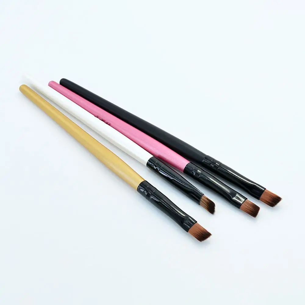 

2pcs Soft Lip Brush Wooden Handle Slanted Angled Lipgloss Lipstick Applicator Natural Eyeshadow Brush Eyebrow Brush Makeup Tools