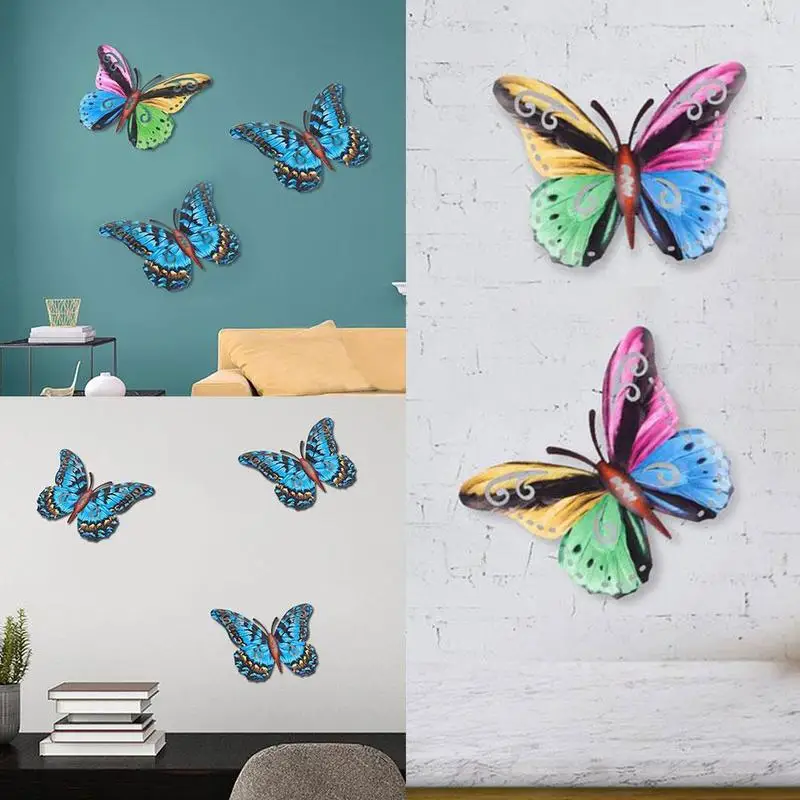 

Butterflies Iron Art Wall Decoration Beautiful Colorful Wall Iron Room For Home Craft Hanging Decor Butterflies Wall X8B9