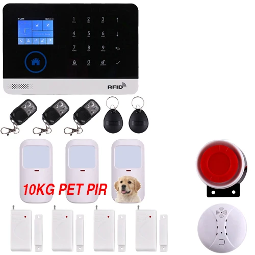 Option5 Беспроводная SIM GSM домашняя RFID Охранная ЖК-клавиатура с сенсорной клавиатурой wi-fi GSM сигнализация комплект датчиков английский, русский, испанский голос - Цвет: Option5