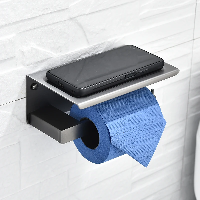 gray double towel bars bathroom accessories towel hanger towel rack hook paper holder toilet brush soap holder high quality free global shipping