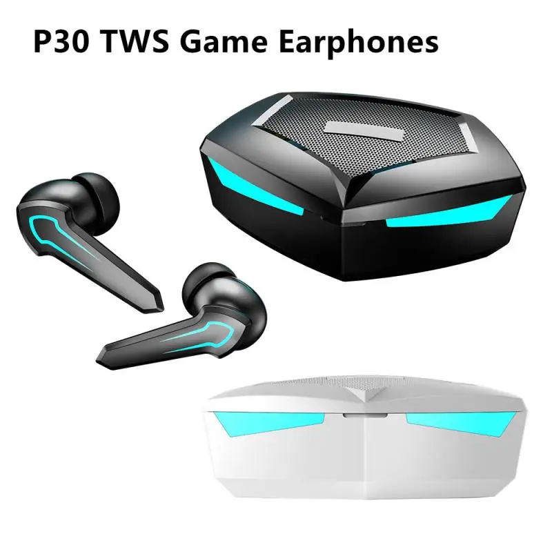 

P30 Wireless Earphones TWS Bluetooth5.1 Earbuds Gaming Dedicated Low-latency Breathing Light Headset Charging Box With Mic