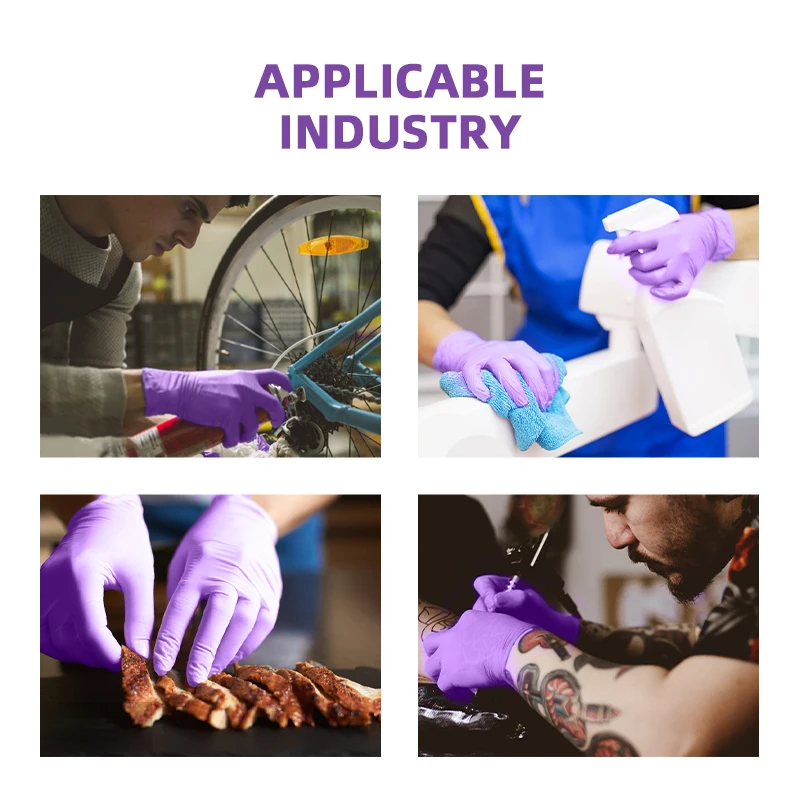 Одноразовые нитриловые перчатки 100 шт. пищевые водонепроницаемые