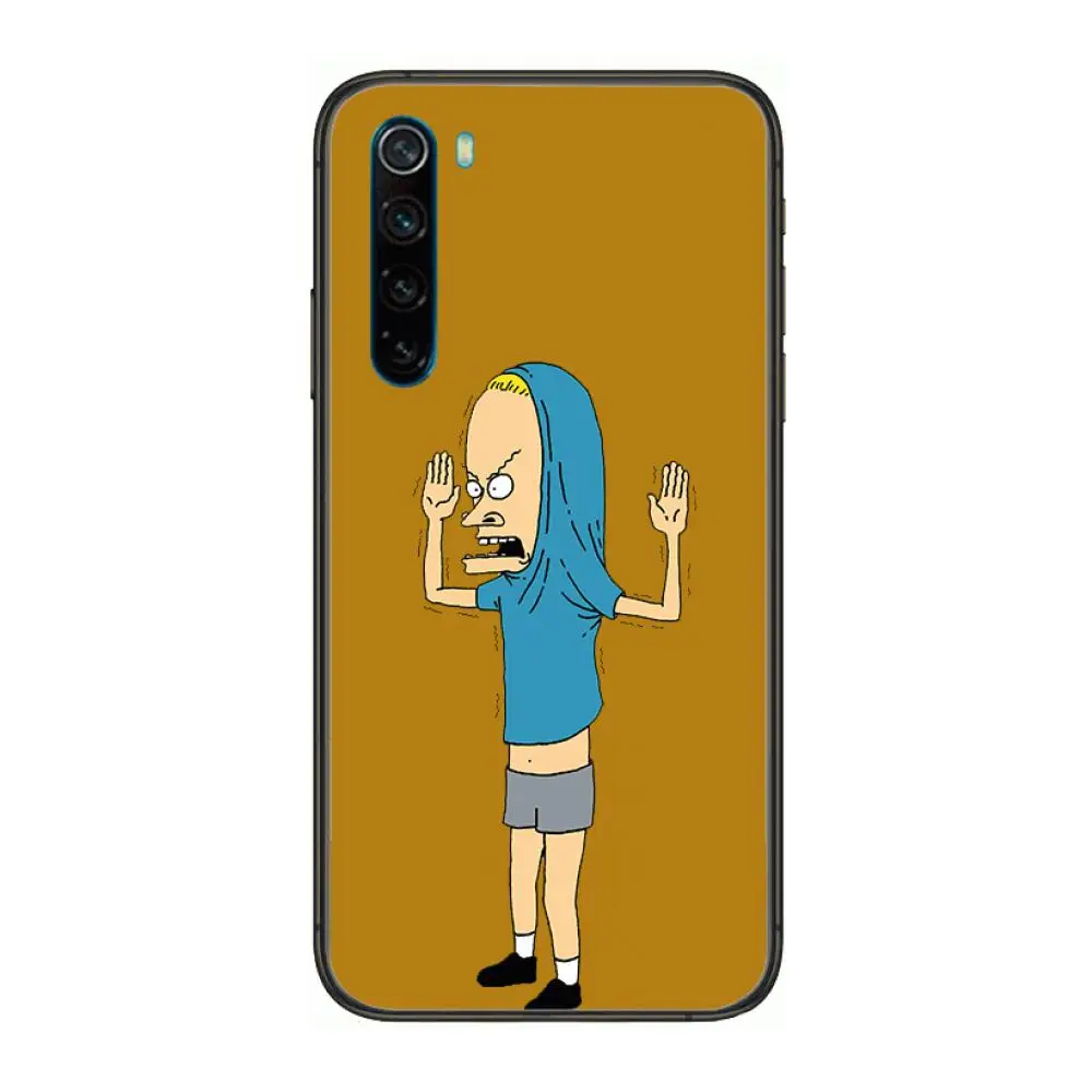 

Beavis And Butthead case cartoon Phone Case For XiaoMi Redmi Note 9S 8 7 6 5 A Pro T Y1 Anime Black Cover Silicone Back Pretty