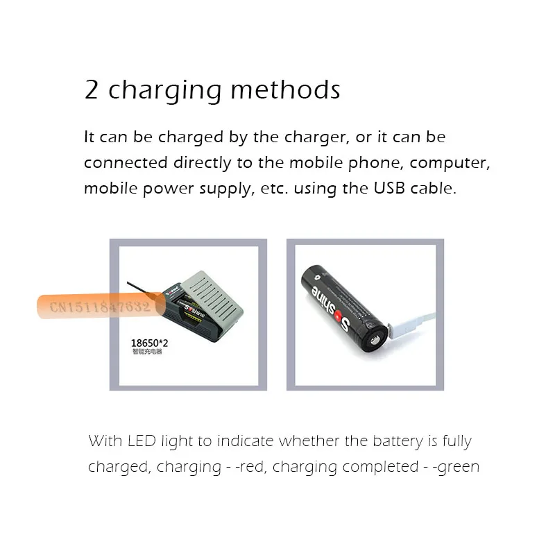 Литий ионная аккумуляторная батарея Soshine 3 7 в 2600 Втч NCR18650 мАч с защитой Micro USB и