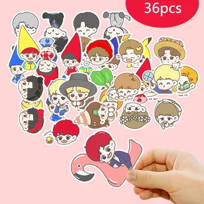 Cute star cartoon EXO Stickers Crafts And Scrapbooking stickers book Student label Decorative sticker kids toys | Игрушки и хобби