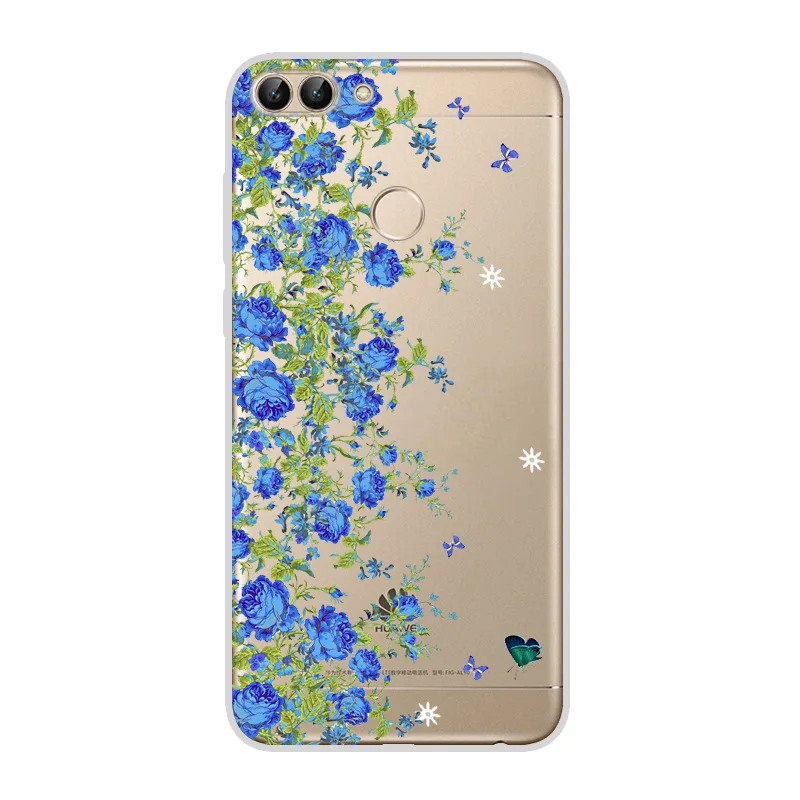 Силиконовый чехол 5,65 дюйма для huawei P Smart чехол Симпатичные, из мягкого ТПУ чехол для huawei P Smart Cover PSmart для huawei enjoy 7s - Цвет: 57 0924