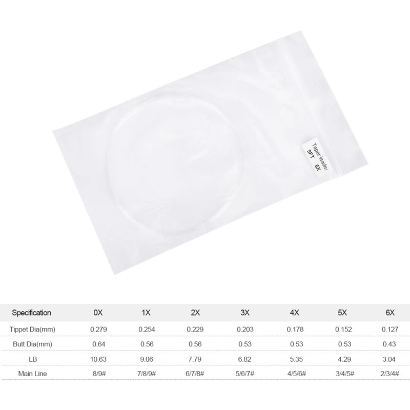 Fly Fishing Tapered Leader 9FT Nylon Line Loop Pre-tied Outdoor Tackle | Спорт и развлечения