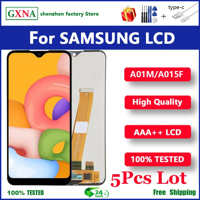 

5 шт./партия, сенсорный ЖК-экран для Samsung Galaxy A01M A015 A05F