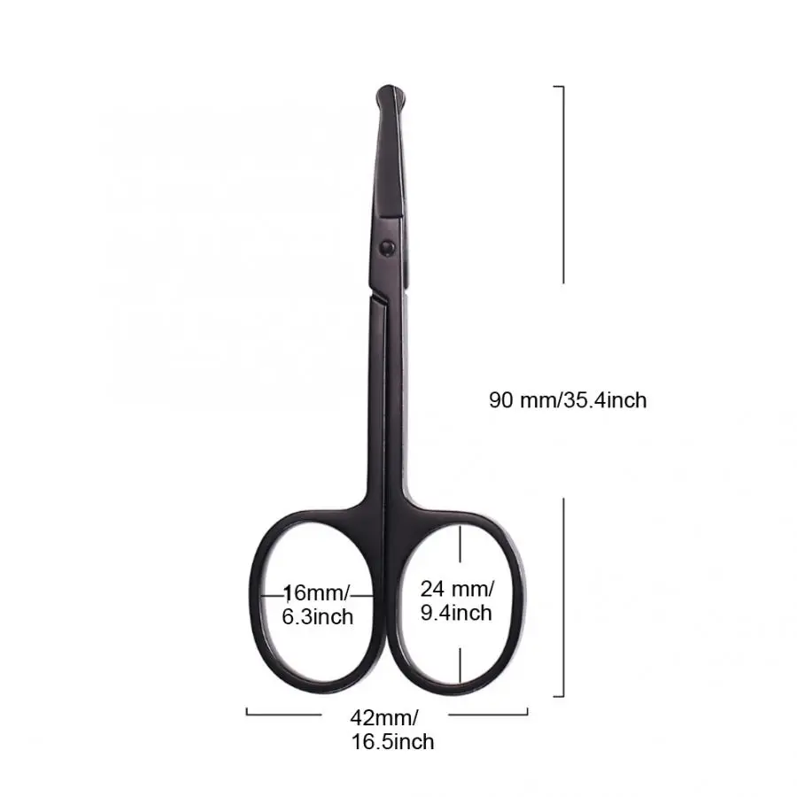 

Scissors Black Stainless Steel Scissor Eyebrows Nose Hair Beard Scissor Beauty Tool Hairdressing Supplies