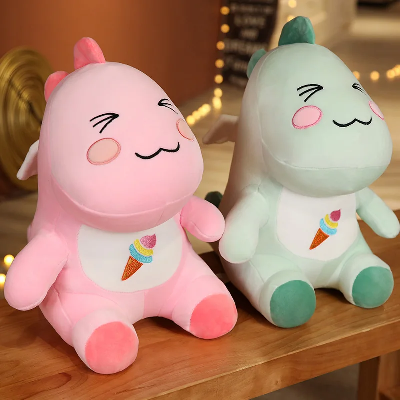 

30/40/50CM Ice Cream Dinosaur Plush Toys Children Soft Stuffed Little Dinosaur Peluche Nice Baby Sleeping Toys