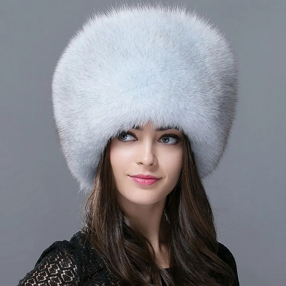 FXFURS осень и зима Новая женская шапка из натурального меха енота русская меховая шапка из натурального Лисьего меха купольная монгольская шапка FXH-161013
