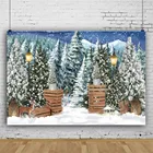 Mocsicka зимний фон для фотосъемки с изображением соснового леса Рождественский фон для фотосъемки новорожденного ребенка