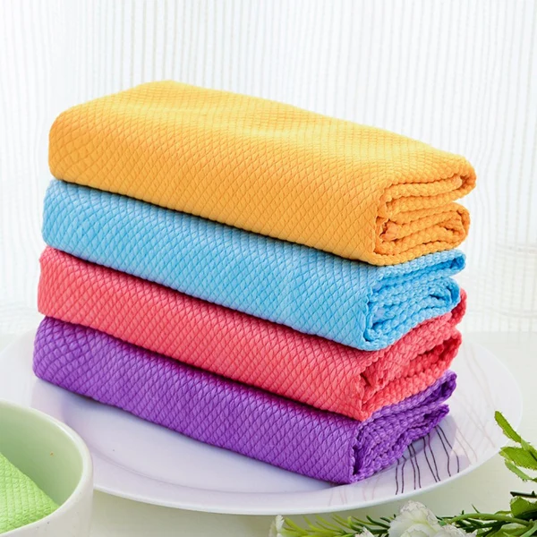 3 PCS Kitchen Cleaning Cloth Car Rags Highly Absorbent Microfiber Towels dish for Window Glass Dish Pezza per pulire RT99 | Дом и сад