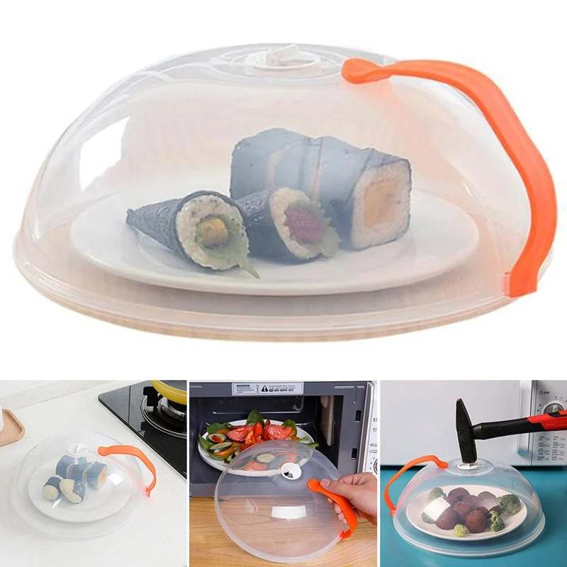 

Food Safety Splatter Guard Microwave Hover Anti-Sputtering Cover With Steam Vents Keeps Microwave Oven Clean