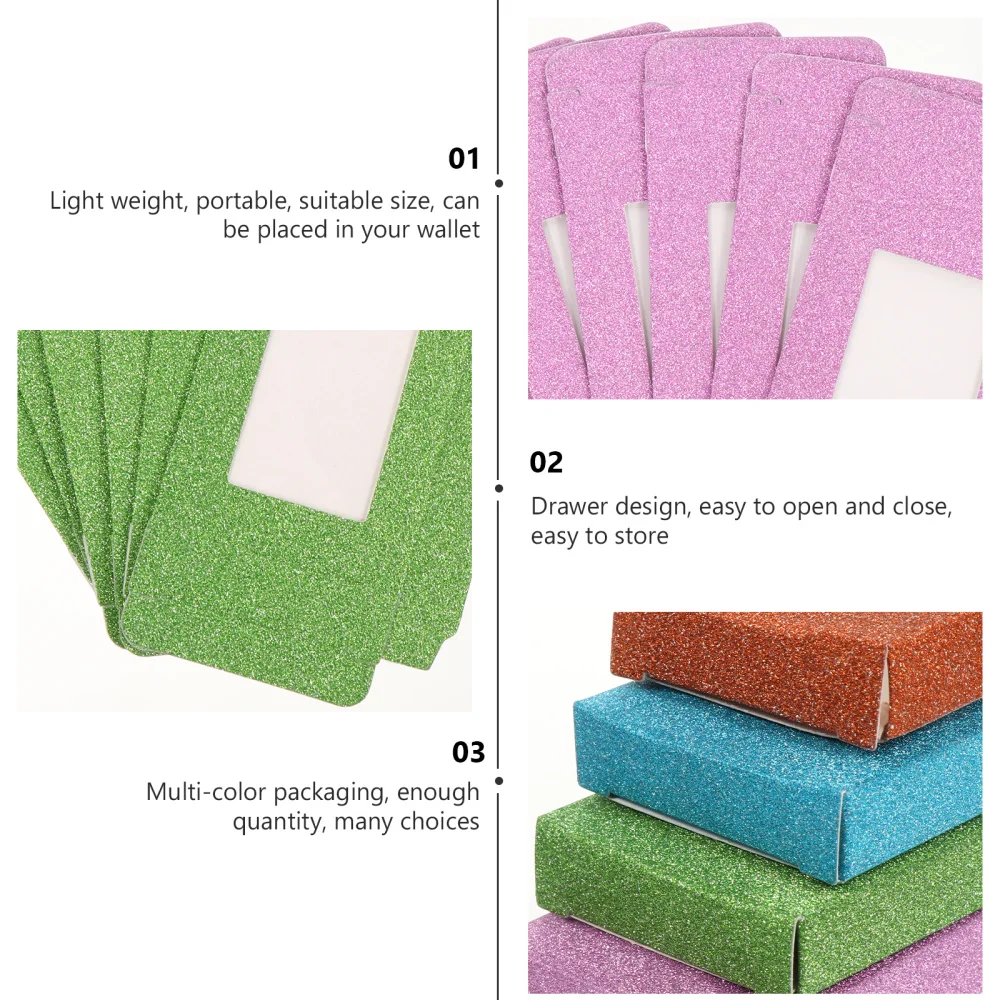 

24pcs Drawer Type Eyelash Boxes False Eyelash Organizer Portable Eyelash Case