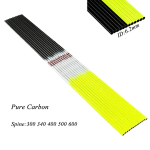 Стрелы Linkboy из чистого карбона, стрелы с валом ID6.2mm позвоночник 300-800, составной традиционный лук и стрелы, стрелы для охоты, стрельба из 612 шт.