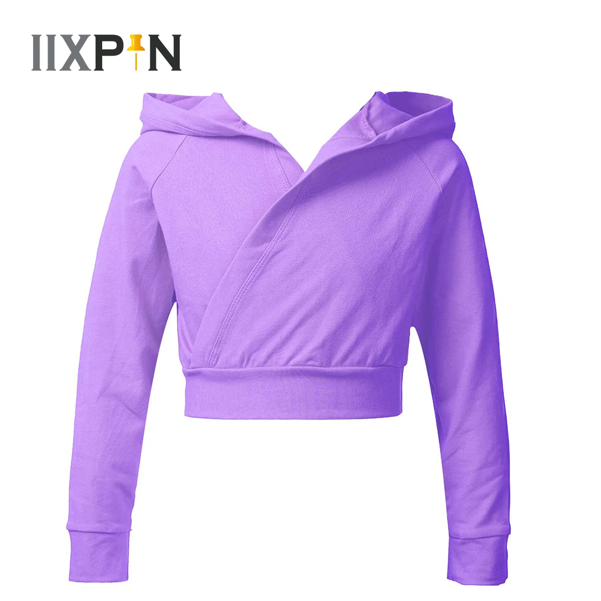 Кроп-топ для девушек свитер с длинным рукавом Крест Спереди худи стиль