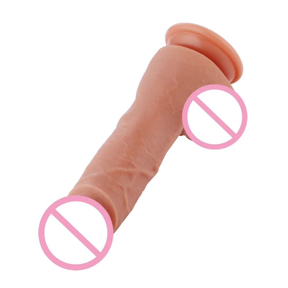 HISMITH 8.5 inches silicone dildo Preminum sex machine Attachments Double Layered Non-toxic soft Bendable anal |