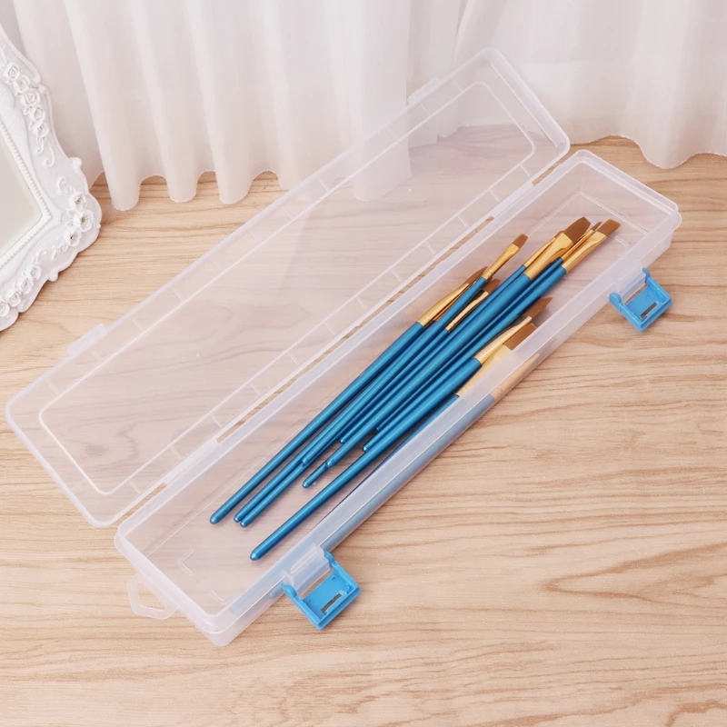 

Brush Painting Pencils Storage Box Watercolor Pen Container Drawing Tools Bin D7WE