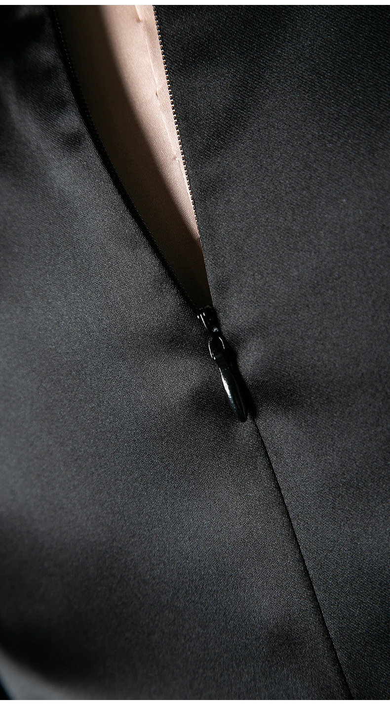 

Autumn Fashion 2021 Party Bodycon Dress High Quality Women Sequined Lace Embroidery Patchwork 3/4 Sleeve Slim Fitted Dress Midi