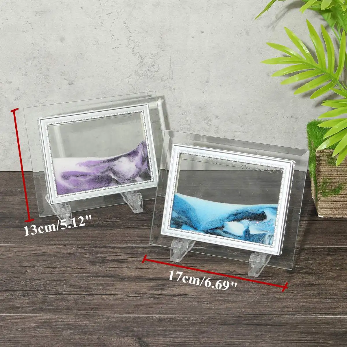 3D-картина с динамическим зрением стеклянная рамка движущимся песком картина