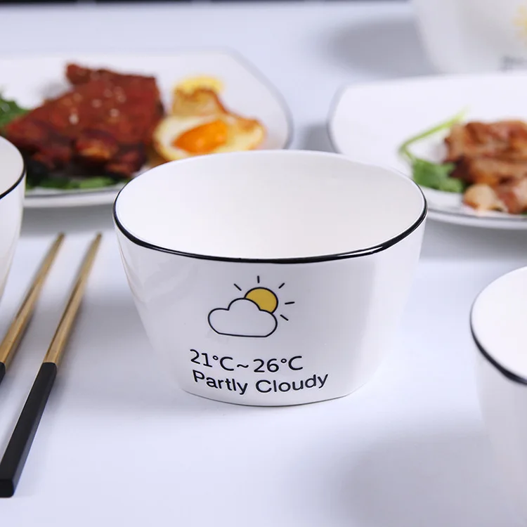 Керамическая миска в скандинавском стиле домашняя Салатница креативная