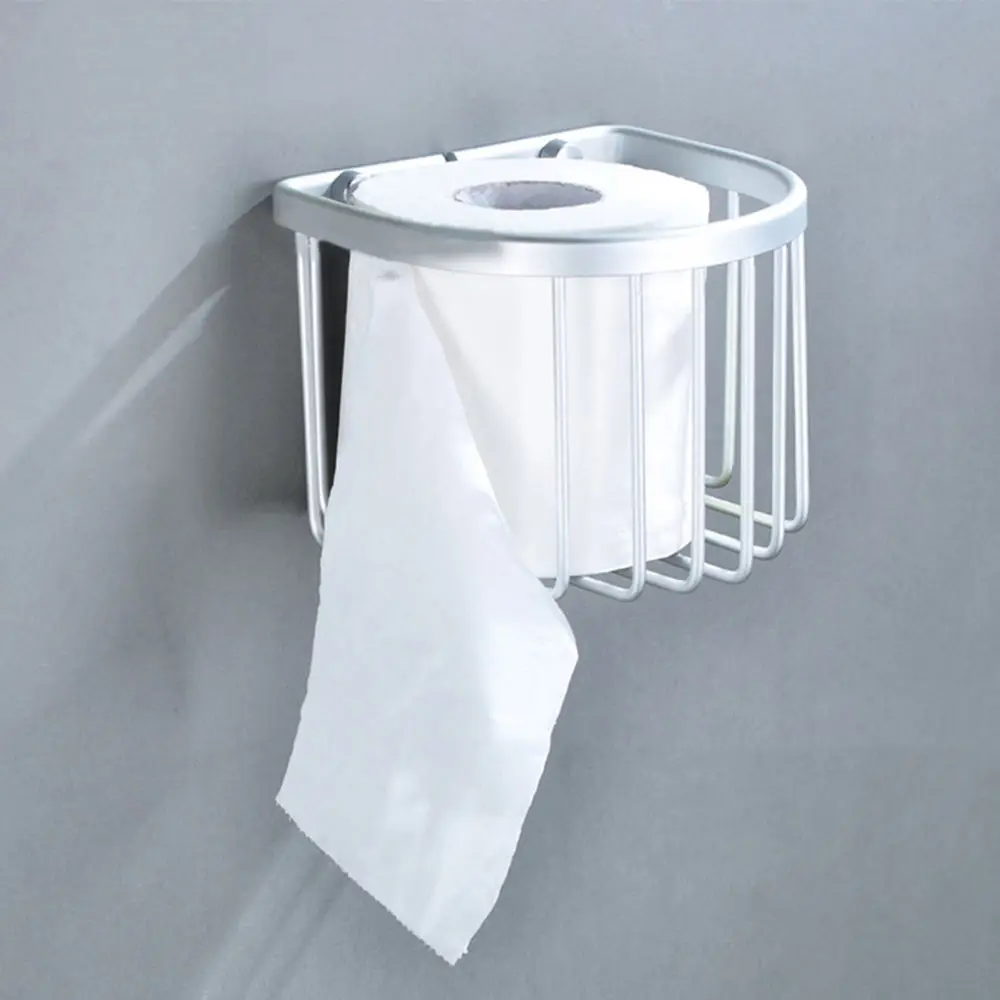 

Bathroom Toilet Roll Paper Rack Shampoo Holder Hollow Out Towel Storage Wall Hanging Basket for Hotel Home Paper Holders