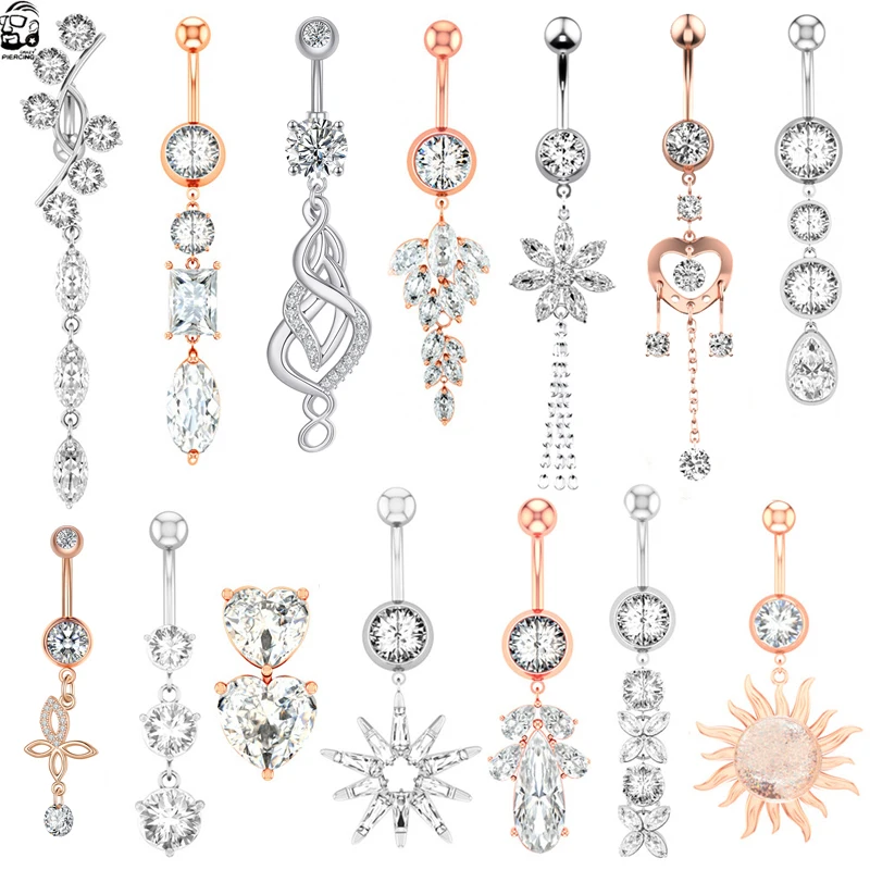 Разнообразное кольцо-пуговица в виде цветов и сердечек 14 г из нержавеющей стали