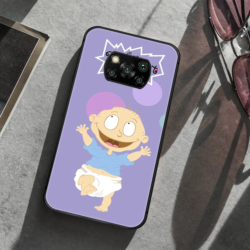 

cartoon Rugrat funny Phone case Cover Hull For Xiaomi Mi A2 A3 8 9 9T Note 10 Se Lite Pro black Hoesjes Tpu Prime Trend Etui