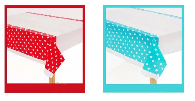 

180*108cm Dot Tablecloth Table Cover Disposable Tableware Celebr Baby Shower Party Catering home decor wedding birthday