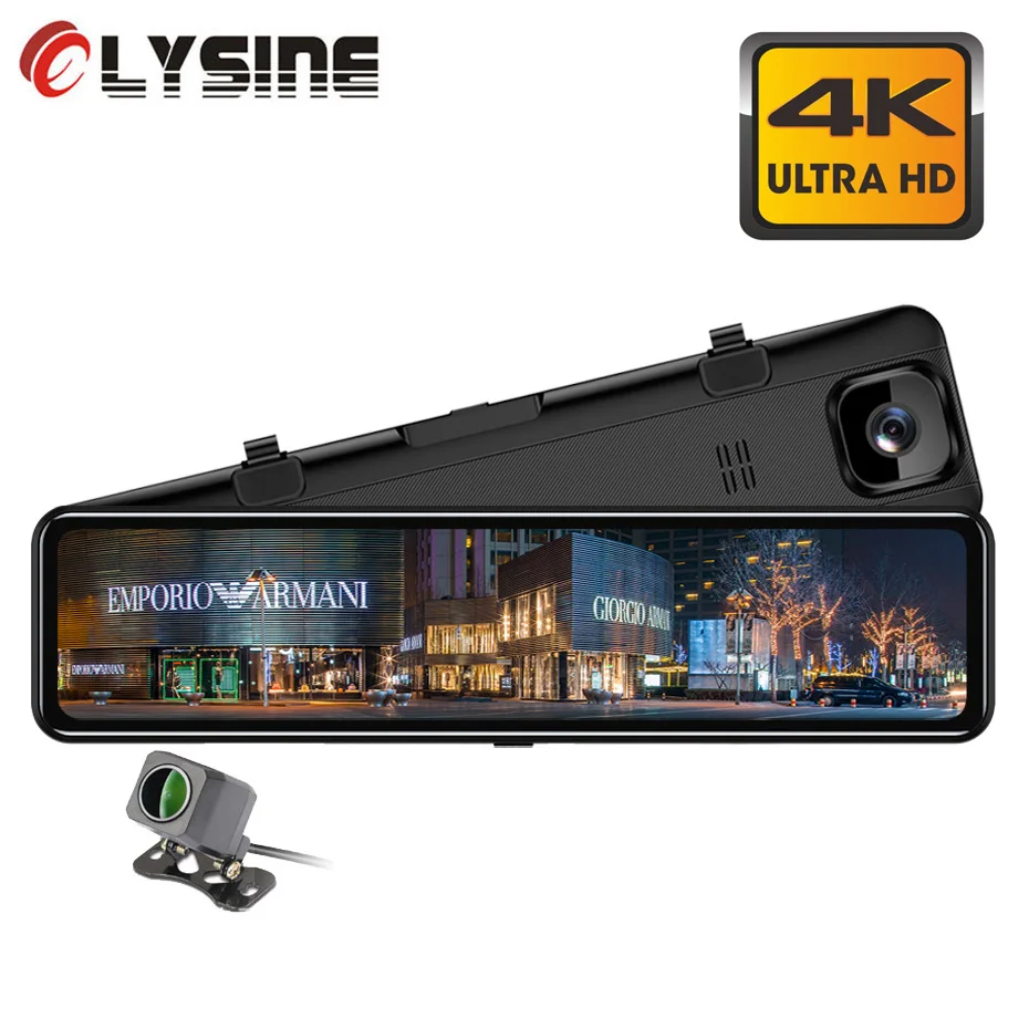 4K зеркало Автомобильный видеорегистратор Hisilicon Hi3559 Sony IMX415 сенсор UHD 2160p с AHD 1080p