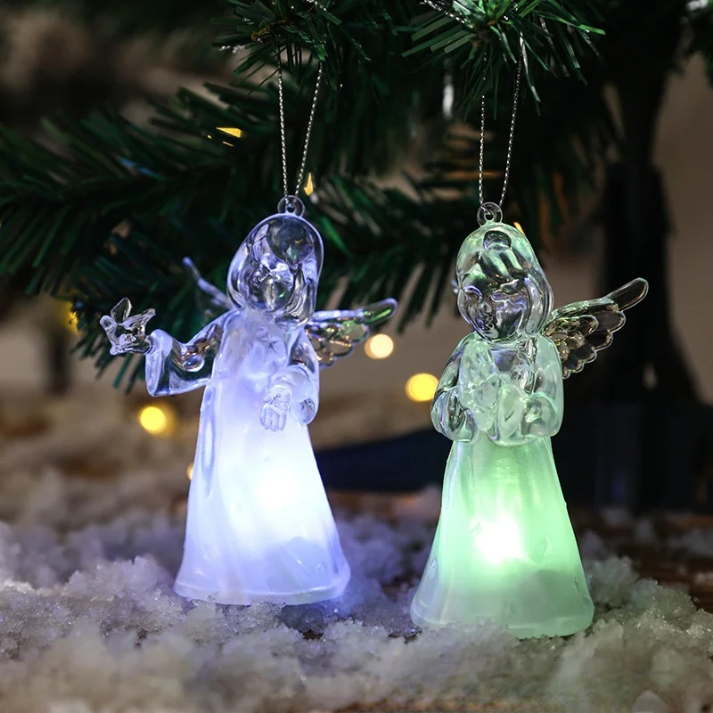Рождественский подарок маленький ангел милая светящаяся портативная маленькая