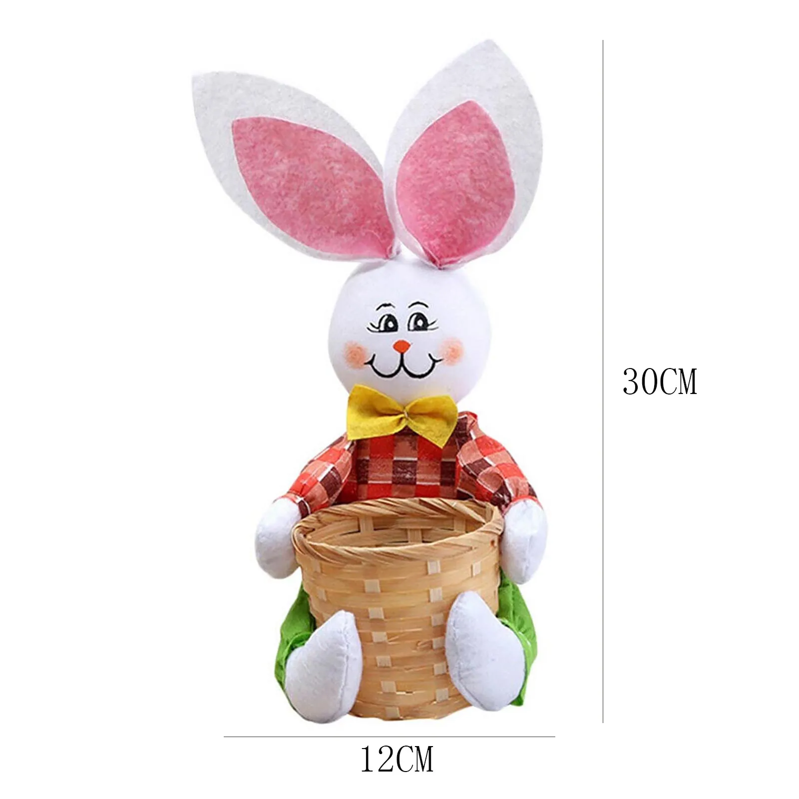 

Cute Bunny Easter Basket Eggs Candy Gifts Party Decoration Rabbit Garden Home Decor Storage Rabbit Bag Cartoon Bunny Ornament