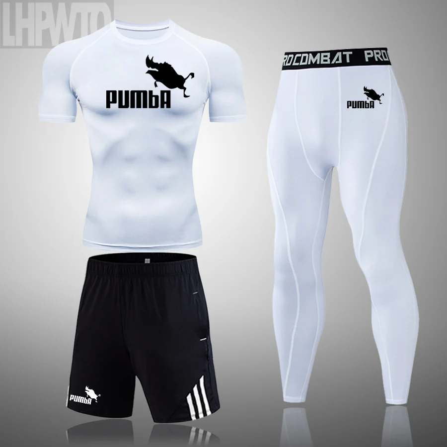 Новинка спортивная одежда компрессионные тренировочные брюки мужской комплект