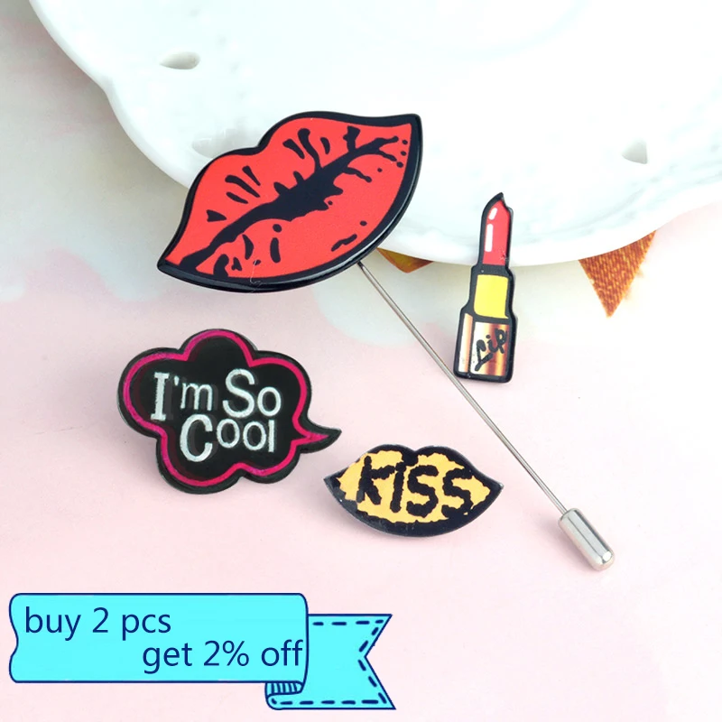 Заколки с эмалью для женщин 9 комплектов в мультяшном стиле странный Кот милая