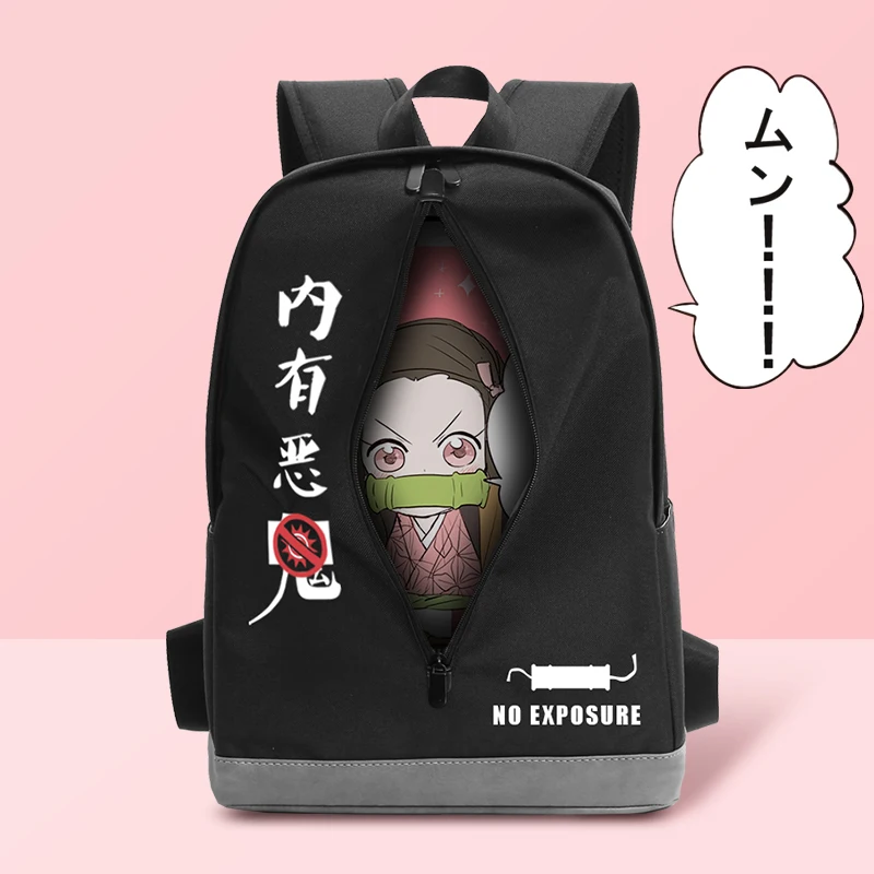 

Anime Demon Slayer Kimetsu no Yaiba Kamado Nezuko Backpack Student Cartoon School Bag Laptop Bag Shoulders Bag knapsack Cosplay